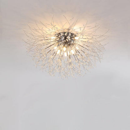 Moderne Creatieve Paardenbloem Kristal 5/6/8 Lichts Semi-Flush Montage Plafondlamp