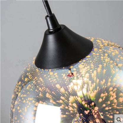 Moderne Creatieve 3D Vuurwerk Glazen Pot Hanglamp Met 1 Lichtpunt