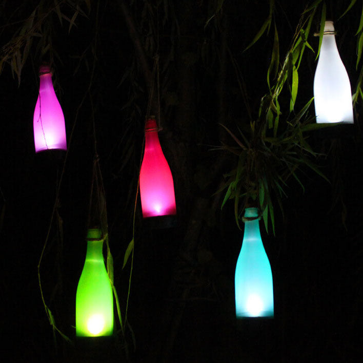 5 Stuks Solar Wijnfles Licht Buiten Decoratie Plastic Led Hanglamp