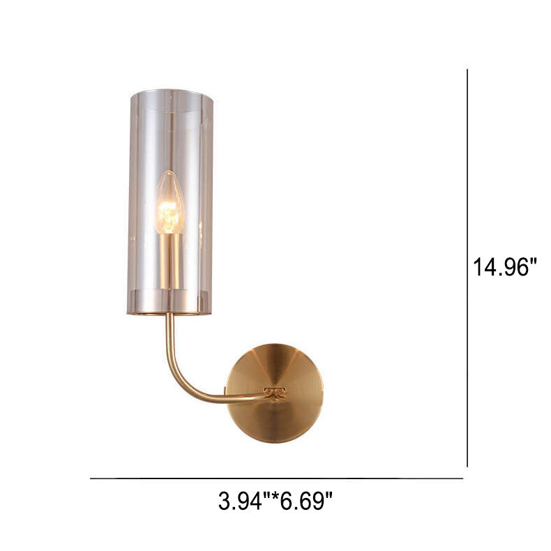 Europese Lichte Luxe Glazen Ijzeren 1/2-lichts Wandlamp