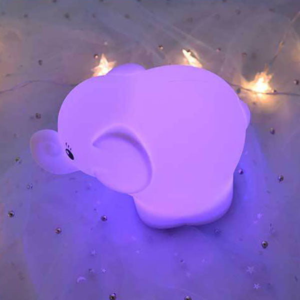 Creatieve Olifant Siliconen Usb Pat Led Nachtlampje Tafellamp