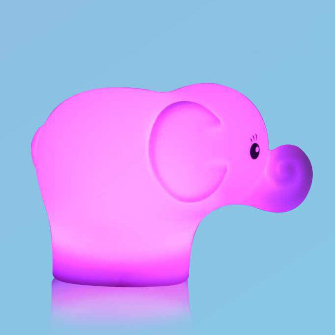 Creatieve Olifant Siliconen Usb Pat Led Nachtlampje Tafellamp