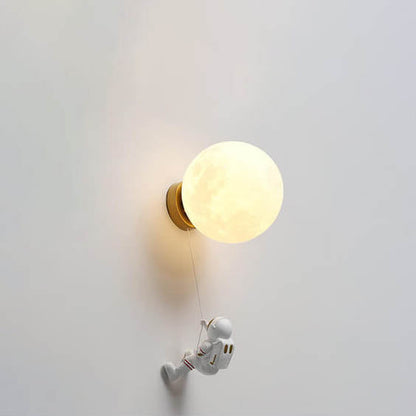 Creatieve Moon Astronaut 1-lichts Led Wandlamp