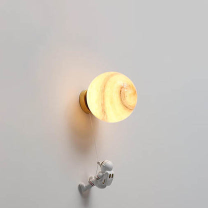 Creatieve Moon Astronaut 1-lichts Led Wandlamp