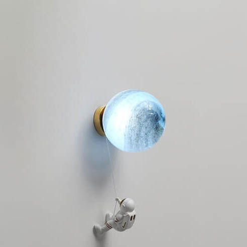 Creatieve Moon Astronaut 1-lichts Led Wandlamp