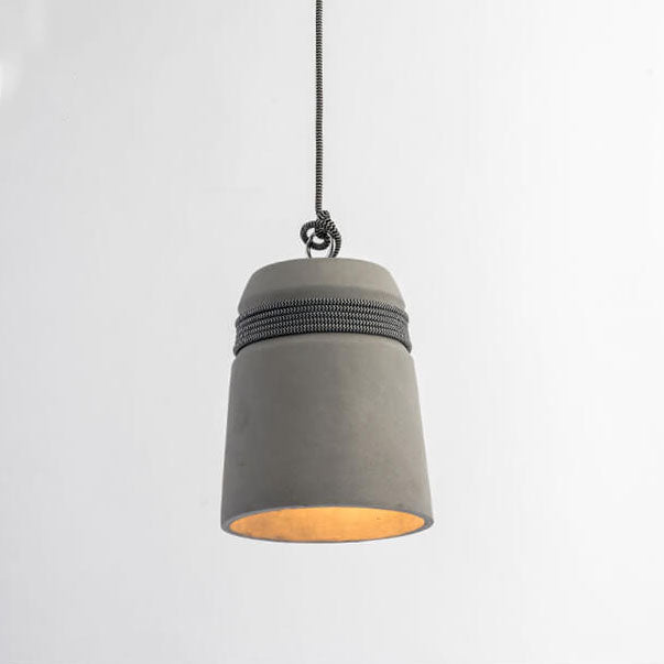 Industriële Cement Kolom Touw Draad 1-Lichts Hanglamp