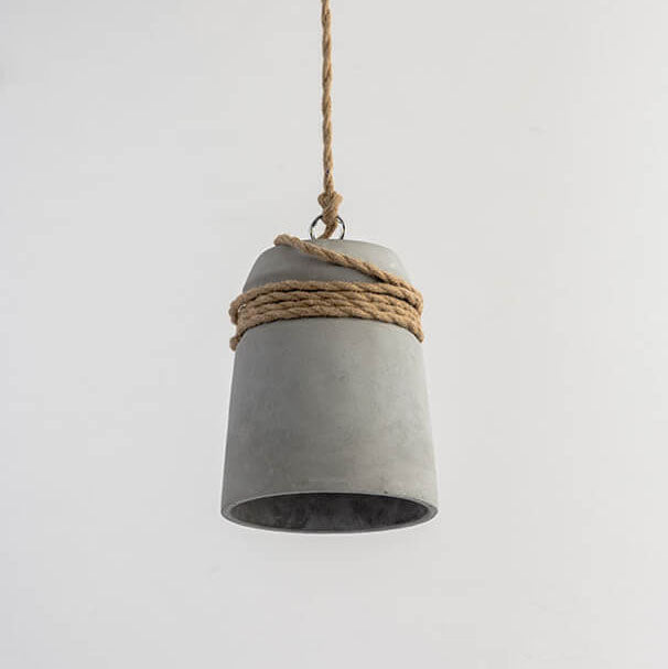 Industriële Cement Kolom Touw Draad 1-Lichts Hanglamp