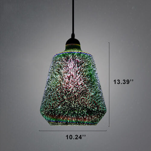 Moderne Creatieve 3D Vuurwerk Glazen Pot Hanglamp Met 1 Lichtpunt