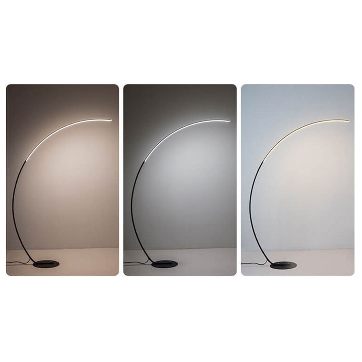 Minimalistische Gebogen Lijn Led Aluminium Staande Vloerlamp