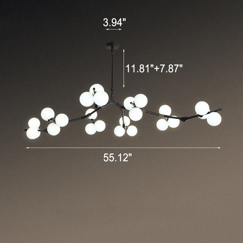 Moderne Creatieve Magic Bean Branch Glazen Kroonluchter 12/18/24 Lichts