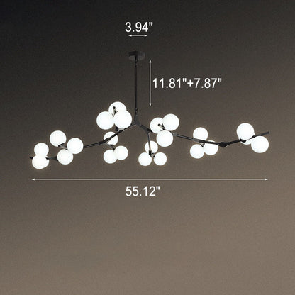 Moderne Creatieve Magic Bean Branch Glazen Kroonluchter 12/18/24 Lichts