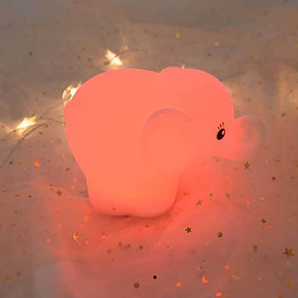 Creatieve Olifant Siliconen Usb Pat Led Nachtlampje Tafellamp