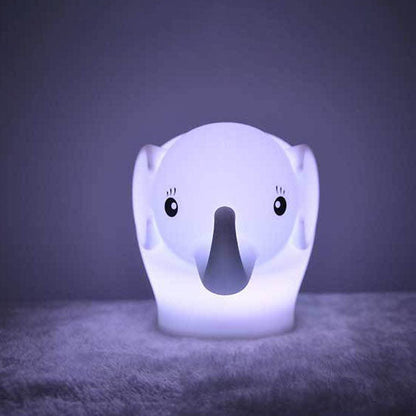 Creatieve Olifant Siliconen Usb Pat Led Nachtlampje Tafellamp