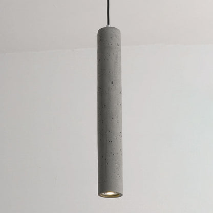 Hedendaagse Industriële Cilindrische Ruwe Textuur Cement 1-Lichts Hanglamp Voor Woonkamer