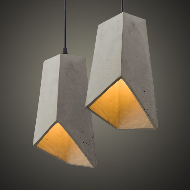 Industriële Simplicity Cement Geometrische 1-Lichts Hanglamp