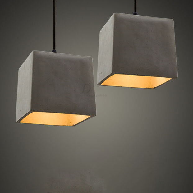 Industriële Simplicity Cement Geometrische 1-Lichts Hanglamp