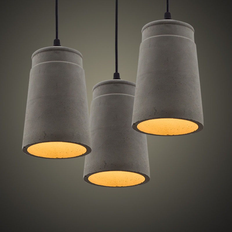 Industriële Simplicity Cement Geometrische 1-Lichts Hanglamp