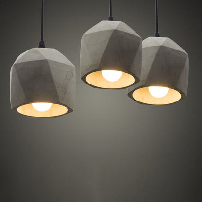 Industriële Simplicity Cement Geometrische 1-Lichts Hanglamp