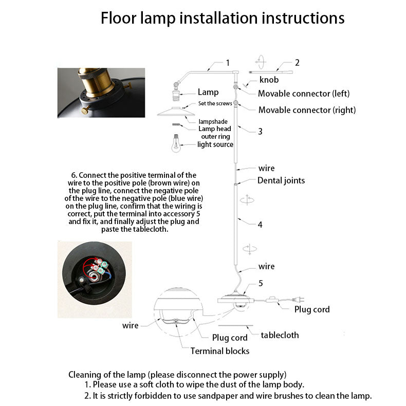 Moderne Industriële Cilindrische Lange Arm Ijzeren 1-Lichts Staande Vloerlamp Voor Slaapkamer