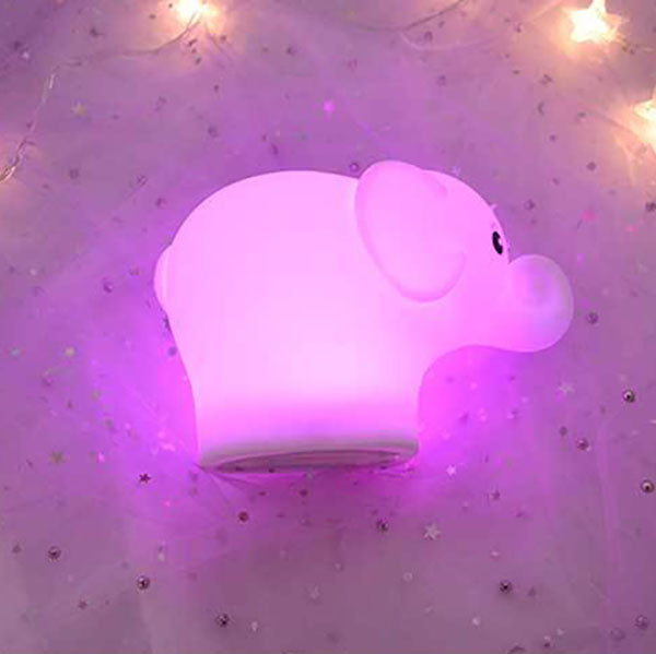 Creatieve Olifant Siliconen Usb Pat Led Nachtlampje Tafellamp