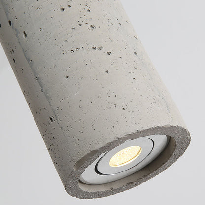 Hedendaagse Industriële Cilindrische Ruwe Textuur Cement 1-Lichts Hanglamp Voor Woonkamer