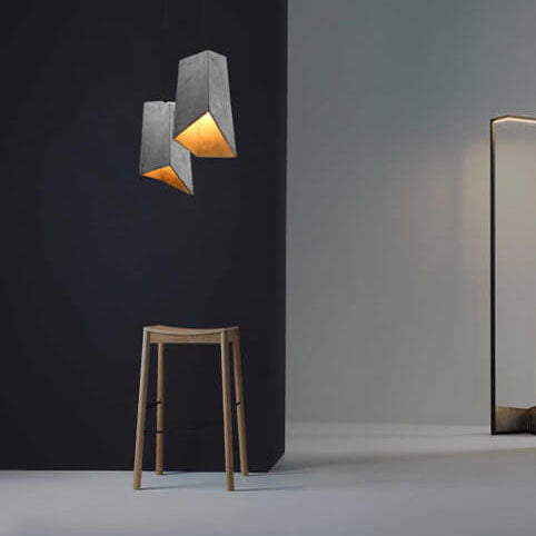 Industriële Simplicity Cement Geometrische 1-Lichts Hanglamp