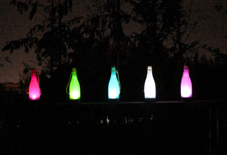 5 Stuks Solar Wijnfles Licht Buiten Decoratie Plastic Led Hanglamp