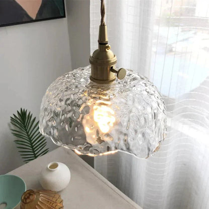 Onregelmatige Hanglamp Van Messing Glas