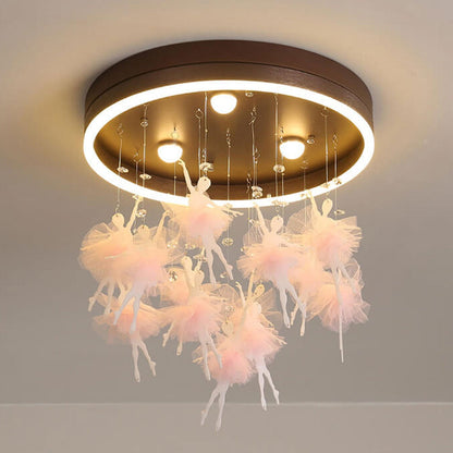 Moderne Creatieve Cartoon Ronde Vogel / Rok Hangende Led Plafondlamp