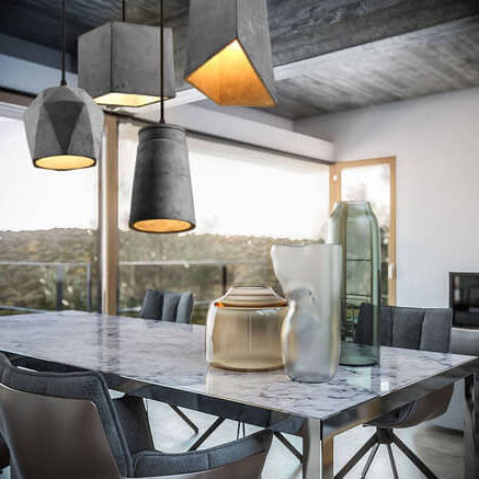 Industriële Simplicity Cement Geometrische 1-Lichts Hanglamp