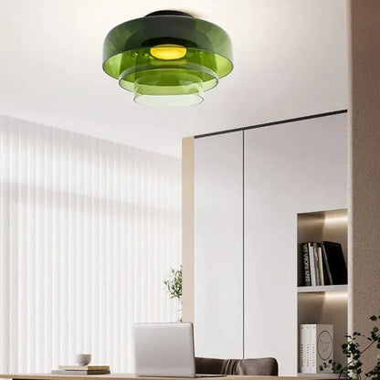 Scandinavische Designer Creatieve Persoonlijkheid Middeleeuwse Glazen Plafondlamp