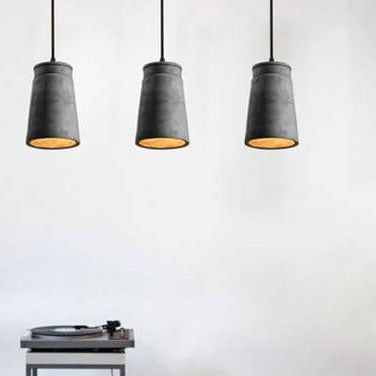 Industriële Simplicity Cement Geometrische 1-Lichts Hanglamp