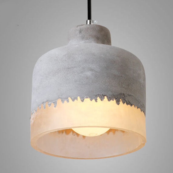 Industriële Minimalistische Grijze Hanglamp Met 1 Lamp Van Cement