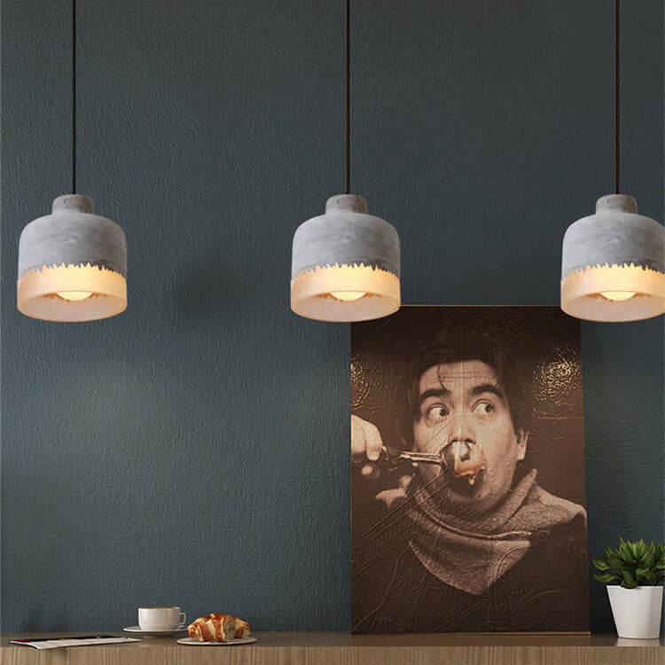 Industriële Minimalistische Grijze Hanglamp Met 1 Lamp Van Cement