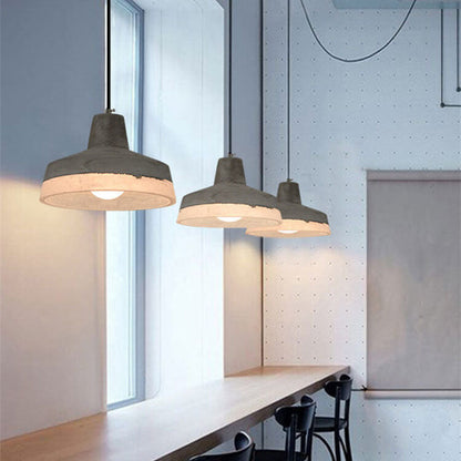 Industriële Minimalistische Grijze Hanglamp Met 1 Lamp Van Cement