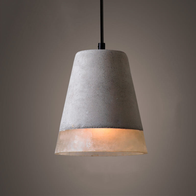 Industriële Minimalistische Grijze Hanglamp Met 1 Lamp Van Cement