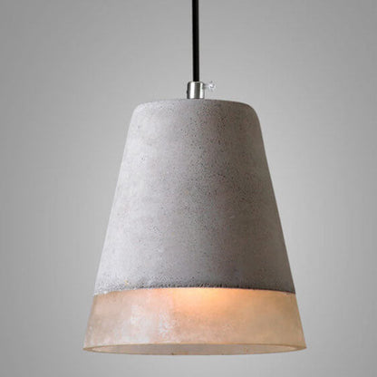 Industriële Minimalistische Grijze Hanglamp Met 1 Lamp Van Cement