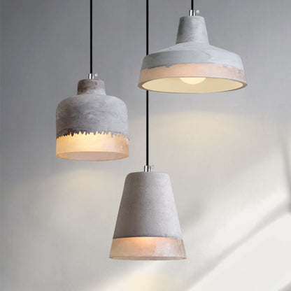 Industriële Minimalistische Grijze Hanglamp Met 1 Lamp Van Cement