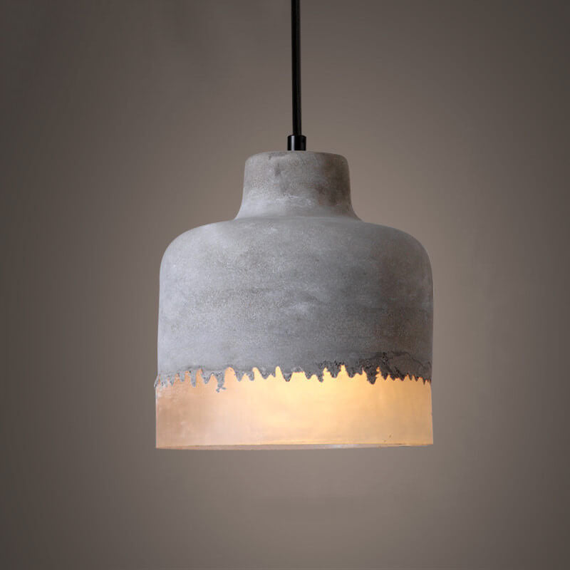 Industriële Minimalistische Grijze Hanglamp Met 1 Lamp Van Cement