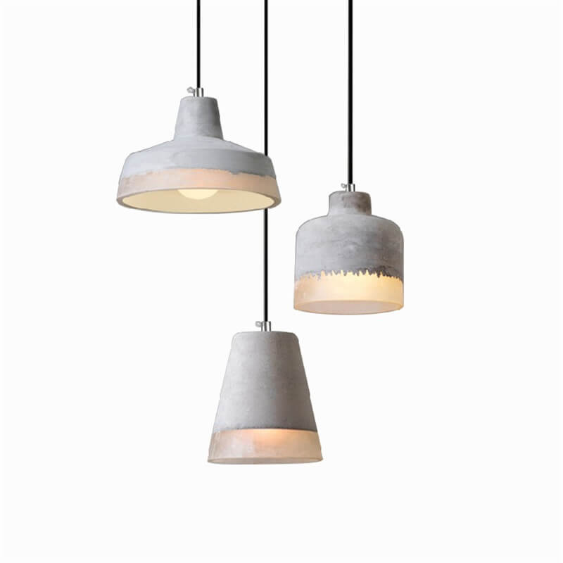 Industriële Minimalistische Grijze Hanglamp Met 1 Lamp Van Cement