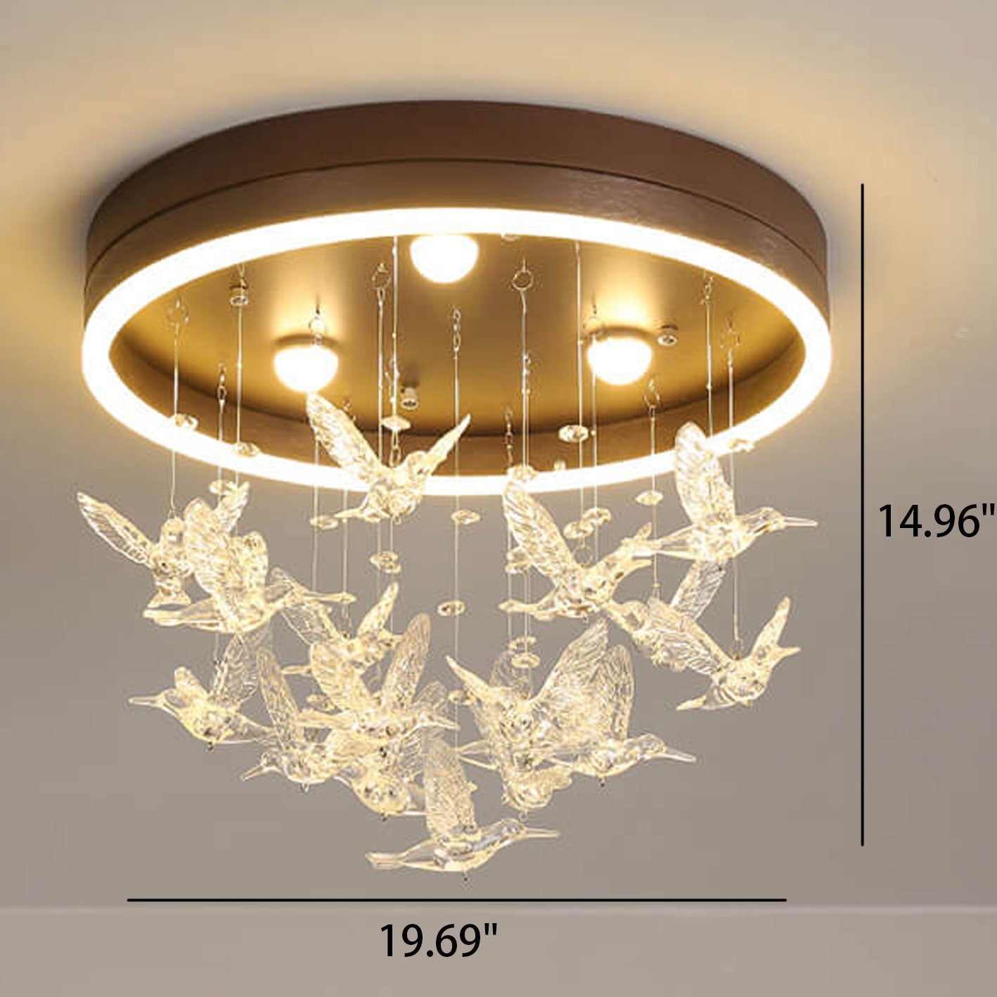 Moderne Creatieve Cartoon Ronde Vogel / Rok Hangende Led Plafondlamp