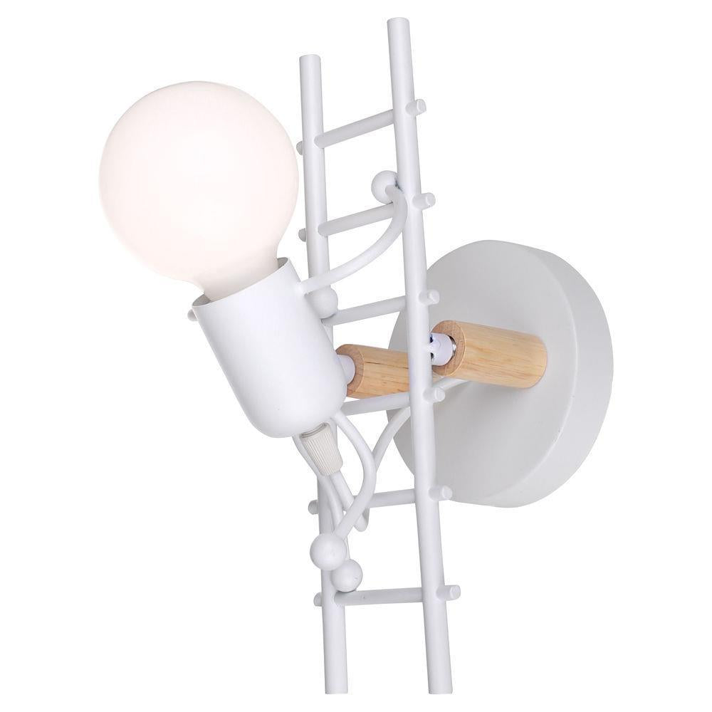 Hedendaagse Creatieve Humanoïde Ladder Ijzeren 1-Lichts Wandlamp Voor Woonkamer