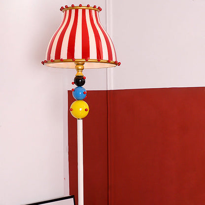 Hedendaagse Creatieve Circus Kleurrijke Ronde Kegel Ijzer Glas 1-Lichts Staande Vloerlamp Voor Woonkamer