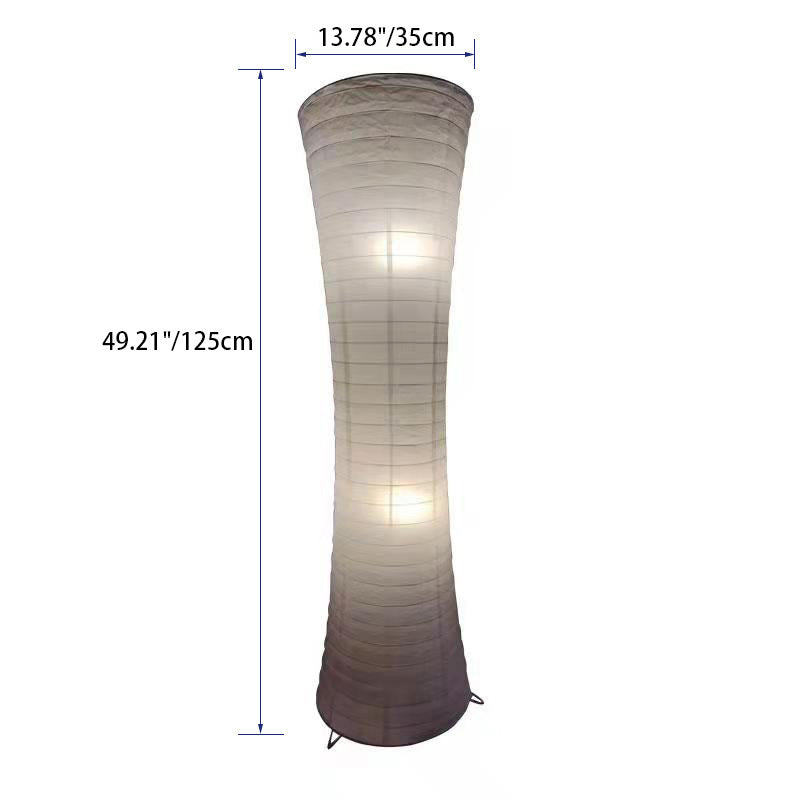 Hedendaagse Nordic Paper Column Cubic 2-Lichts Staande Vloerlamp Voor Slaapkamer