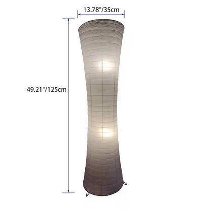 Hedendaagse Nordic Paper Column Cubic 2-Lichts Staande Vloerlamp Voor Slaapkamer