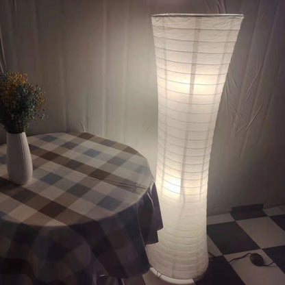 Hedendaagse Nordic Paper Column Cubic 2-Lichts Staande Vloerlamp Voor Slaapkamer