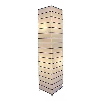 Hedendaagse Nordic Paper Column Cubic 2-Lichts Staande Vloerlamp Voor Slaapkamer