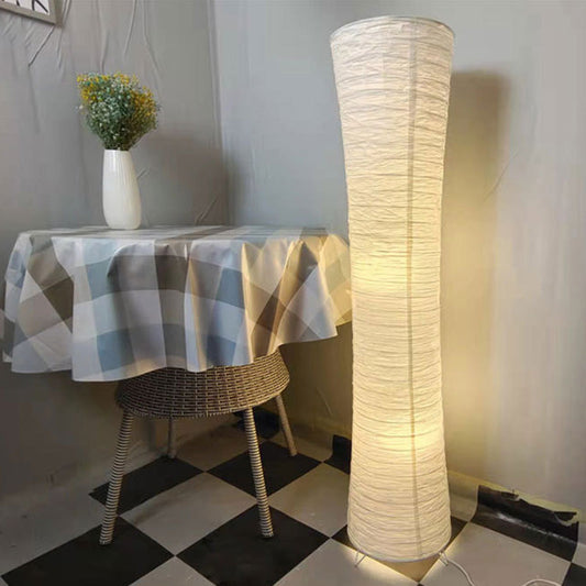 Hedendaagse Nordic Paper Column Cubic 2-Lichts Staande Vloerlamp Voor Slaapkamer