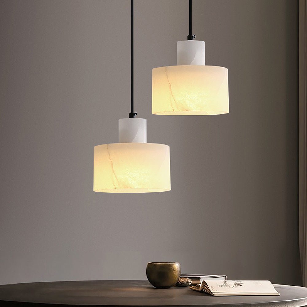 Scandinavische Eenvoudige Hanglamp In Wit Marmer