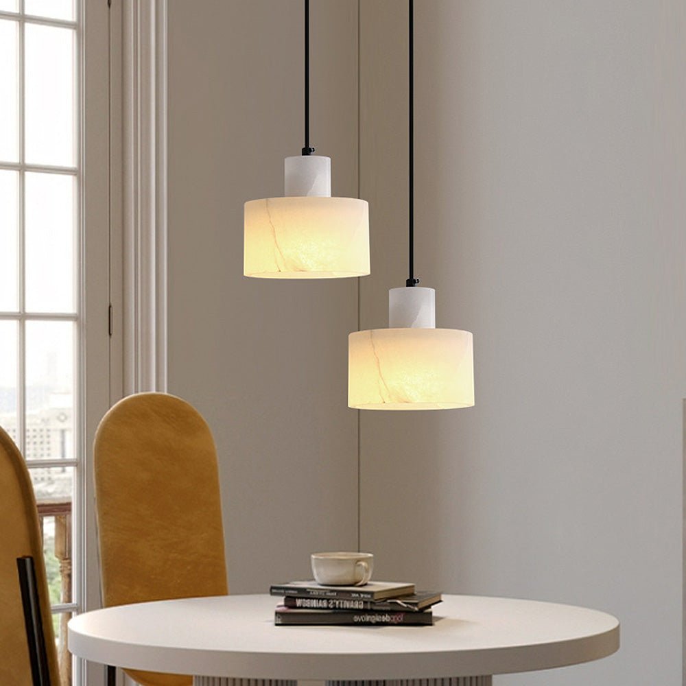 Scandinavische Eenvoudige Hanglamp In Wit Marmer